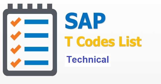 Important SAP Technical Transaction Codes